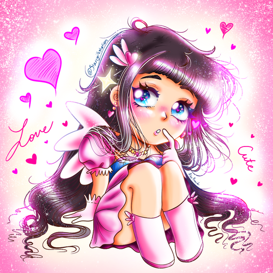 Lucile Angel 3 Inch Sticker